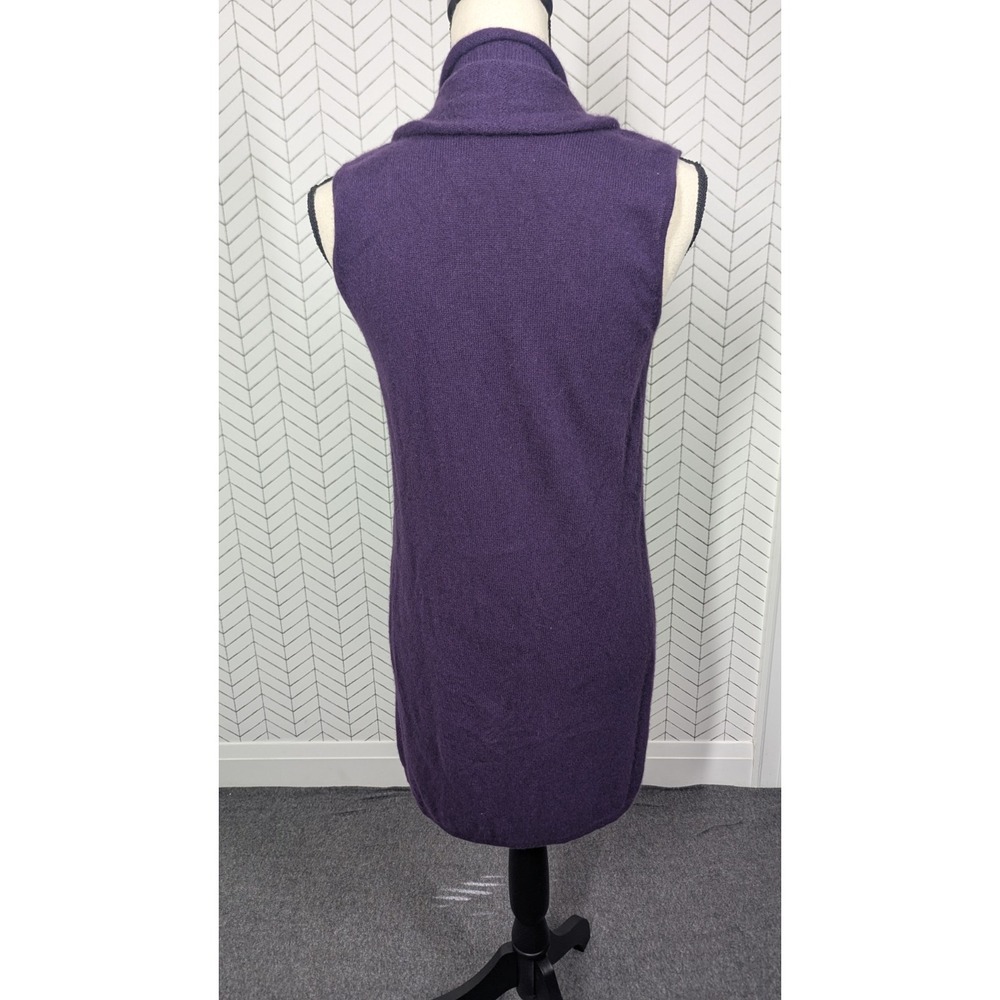 Cynthia Rowley Sweater Womens Small Purple Cashmere Open Cardigan Flowy Ethereal - Picture 2 of 12